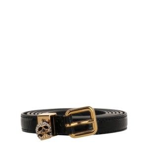 Alexander Mcqueen Skull Croc Embossed Double Belt - NWT